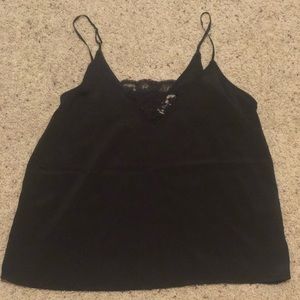 Black silk top